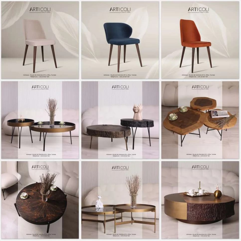 Une série de créations autour du mobilier Une série de créations autour du mobilier