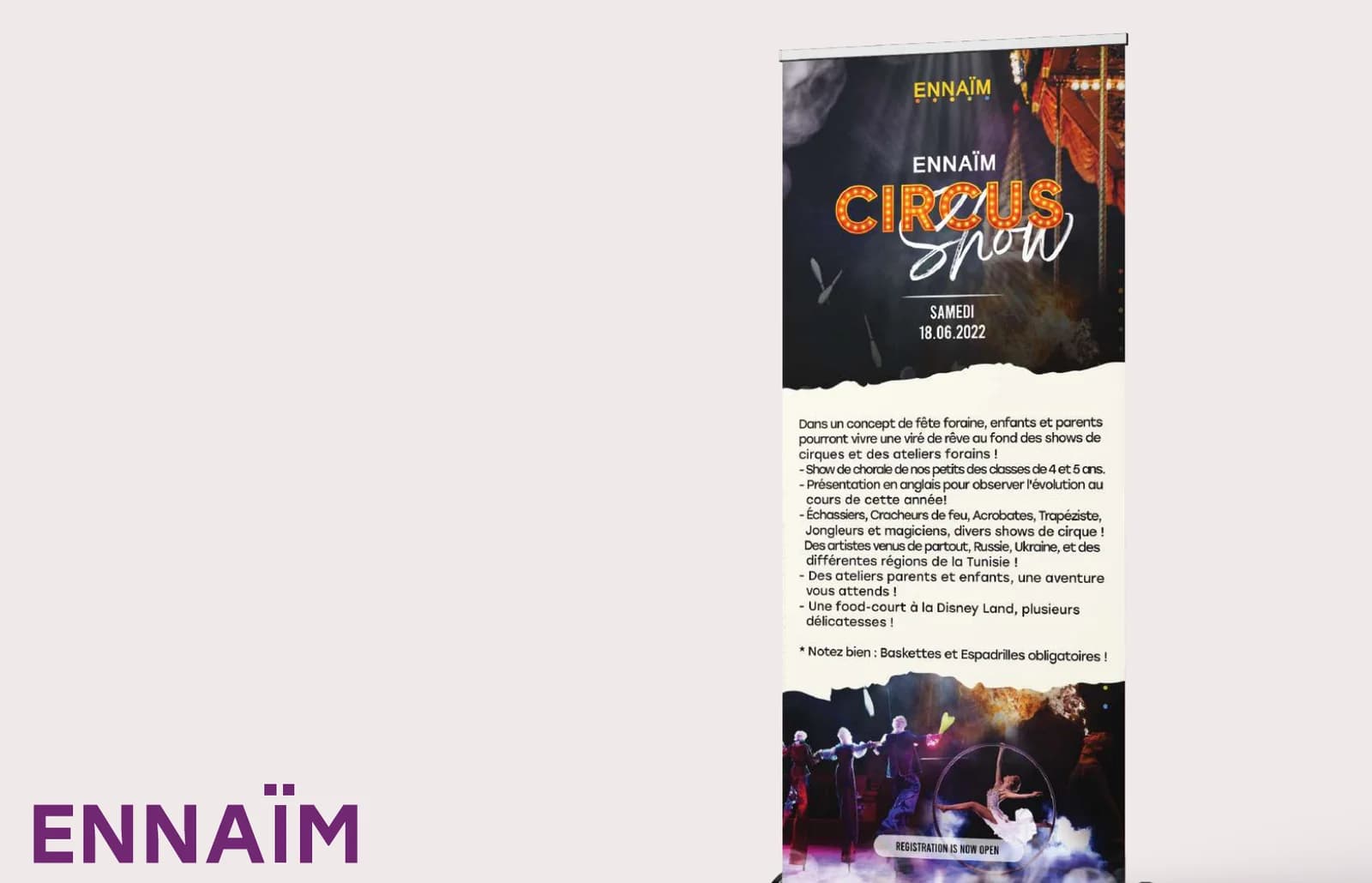 Support du spectacle Ennaim Circus Show Support du spectacle Ennaim Circus Show
